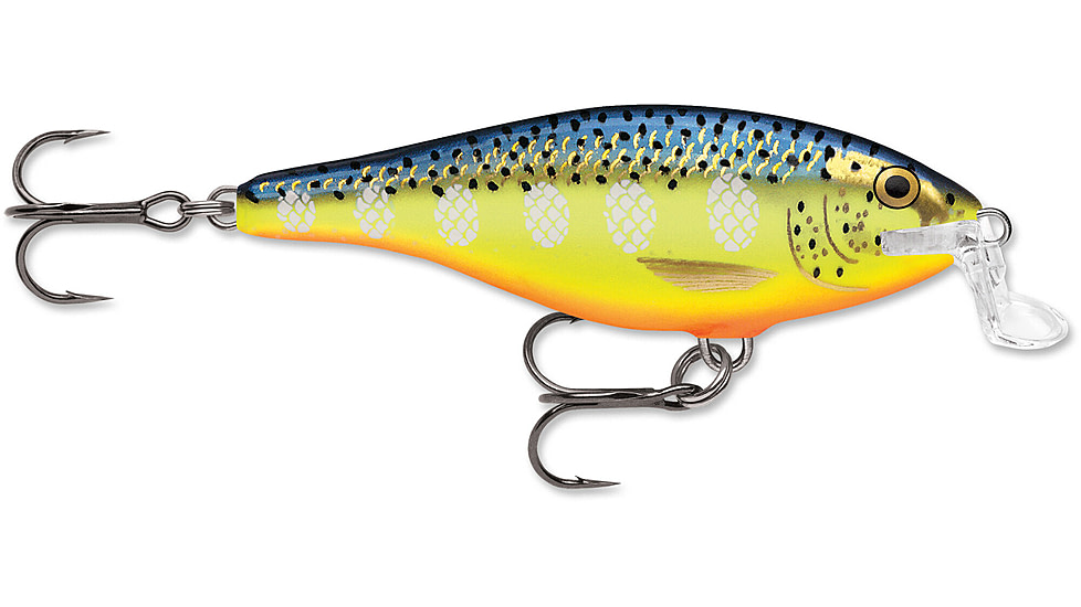Rapala Shallow Shad Rap Crankbait, 3 1/2in, 3/8 oz, Floating, Hot Steel, SSR09HS