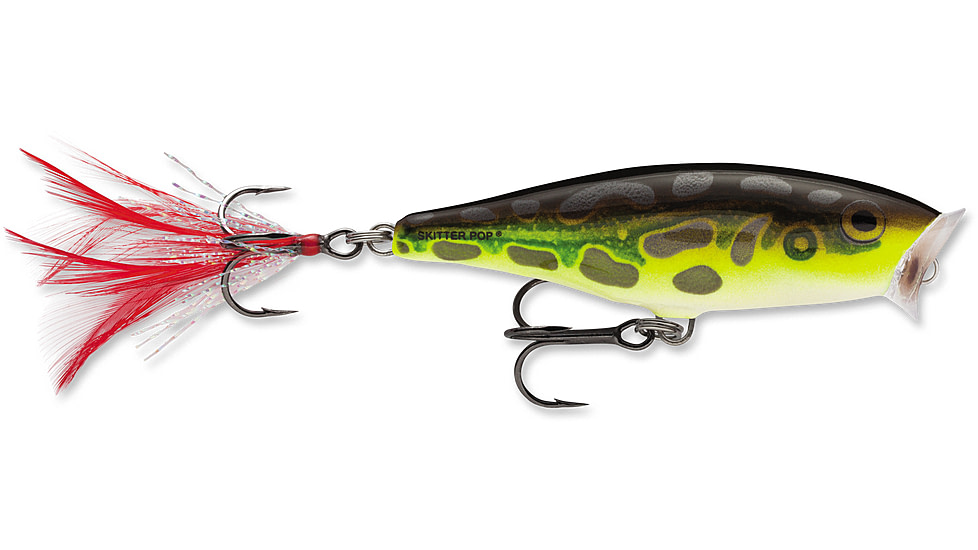 Rapala Skitter Pop 05 Lure, Lime Frog, SP05LF