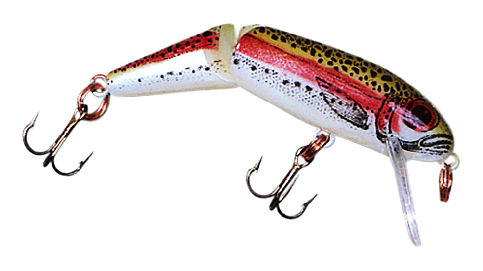 Rebel Lures Rebel Jointed Minnow Lure, Floating, Silver/Black, 1 7/8in, 3/32oz, J4901