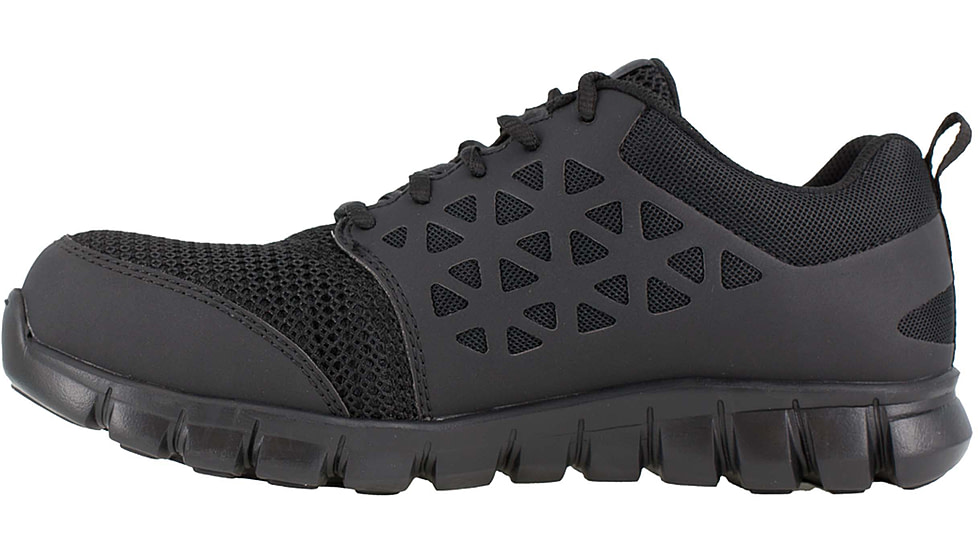 Reebok Sublite Cushion Work Shoe Toe Athletic Oxford - Mens, Black, 8.5, Wide, 690774453845