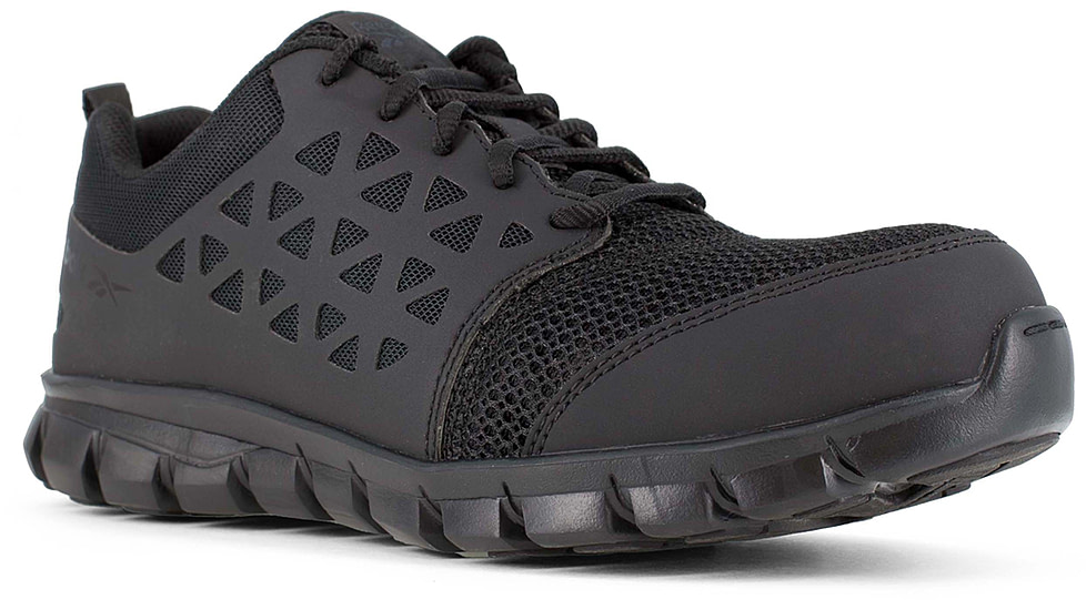Reebok Sublite Cushion Work Shoe Toe Athletic Oxford - Mens, Black, 8.5, Wide, 690774453845