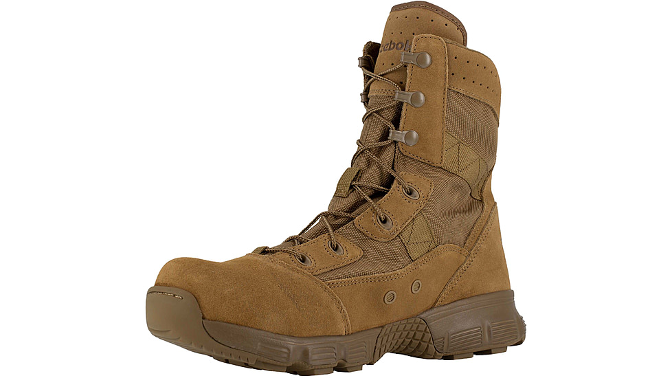 Reebok Hyper Velocity 8 Inch Boot, Leather, Coyote Brown, 6, W RB821-COYOTEBRN-6-W-W