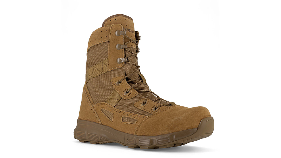 Reebok Hyper Velocity 8 Inch Boot, Leather, Coyote Brown, 5, W RB8281-COYOTEBRN-5-M-W