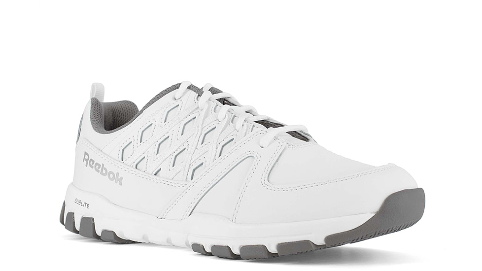 Reebok Sublite Work Athletic Shoes - Mens, Wide, White, 5.5, 690774392144