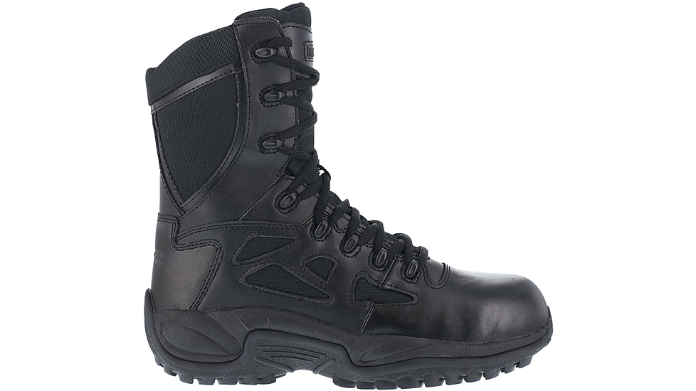 Reebok Rapid Response 8in. Soft Toe Military Boot - Mens, Wide, Black, 15, 690774450578