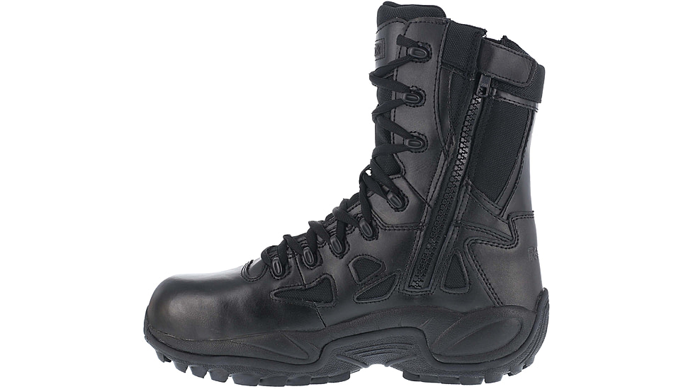 Reebok Rapid Response 8in. Soft Toe Military Boot - Mens, Wide, Black, 15, 690774450578