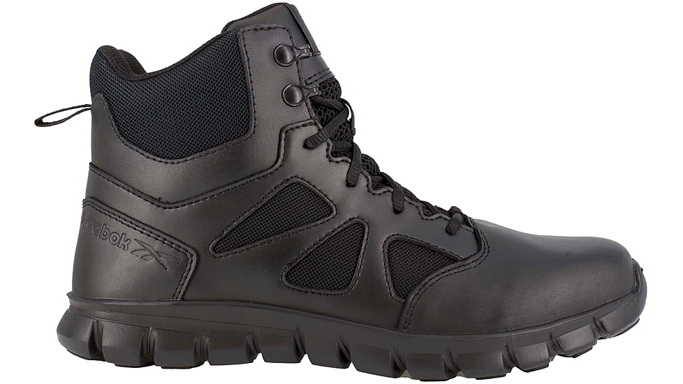 Reebok Sublite Cushion 6 inch Soft Toe Tactical Boot w/Side Zip - Mens, Wide, Black, 4.5, 690774455153