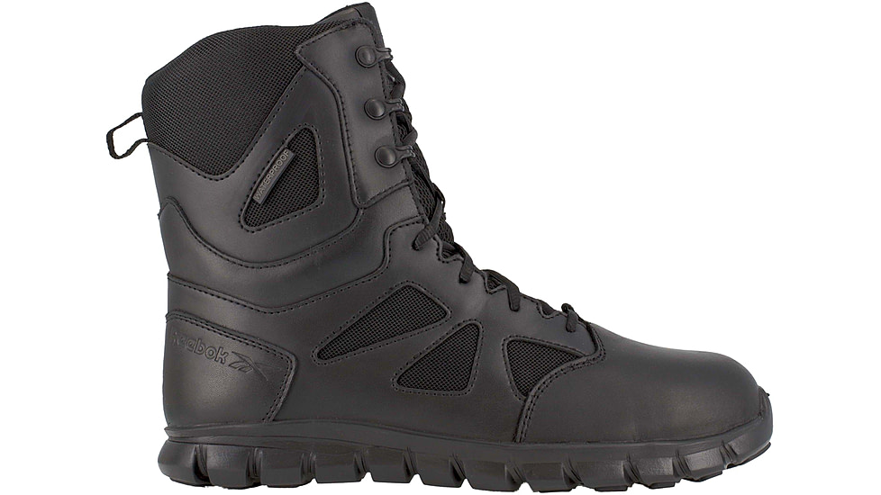 Reebok Sublite Cushion 8 inch Composite Toe Tactical Boot w/Side Zip - Mens, Black, 15M, RB8807-Black-15-Male-M