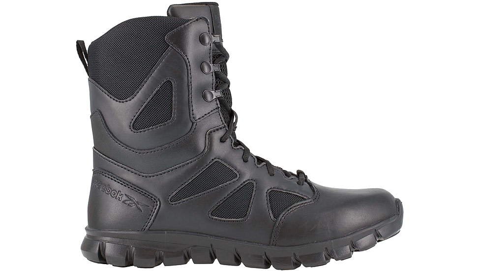 Reebok Sublite Cushion 8 inch Soft Toe Tactical Boot w/Side Zip - Mens, Black, 16M, RB8805-Black-16-Male-M