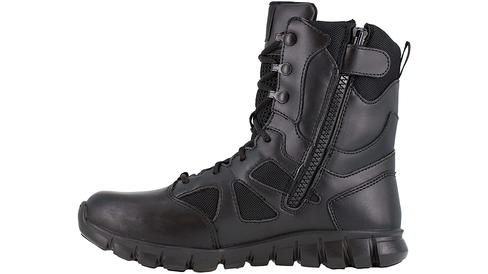Reebok Sublite Cushion 8 inch Soft Toe Tactical Boot w/Side Zip - Mens, Black, 16M, RB8805-Black-16-Male-M