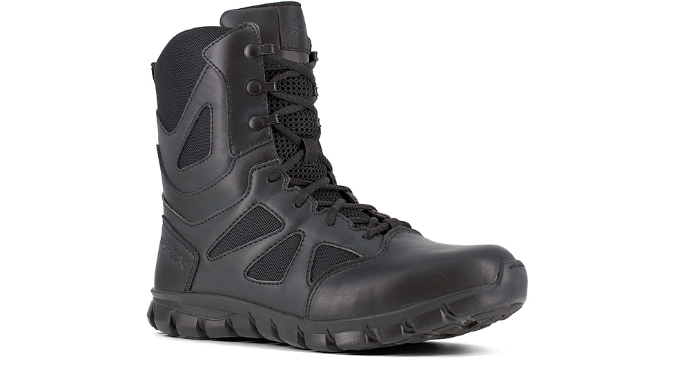 Reebok Sublite Cushion 8 inch Soft Toe Tactical Boot w/Side Zip - Mens, Black, 16M, RB8805-Black-16-Male-M