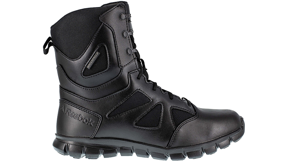 Reebok Sublite Cushion 8 inch Soft Toe Tactical Boot - Womens, Black, 6W, RB806-Black-6-Female-W