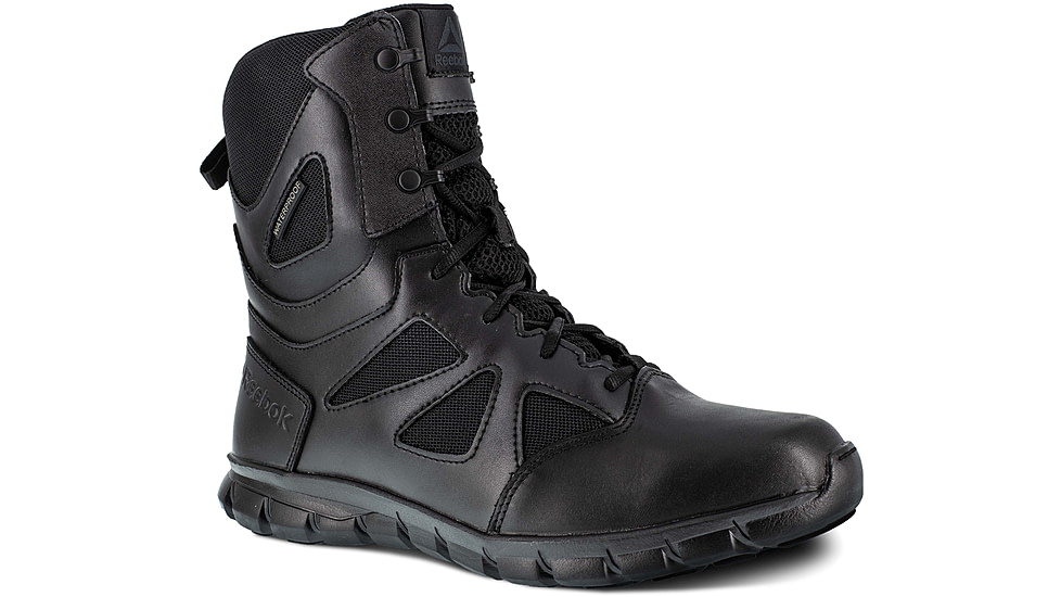 Reebok Sublite Cushion 8 inch Soft Toe Tactical Boot - Womens, Black, 6W, RB806-Black-6-Female-W