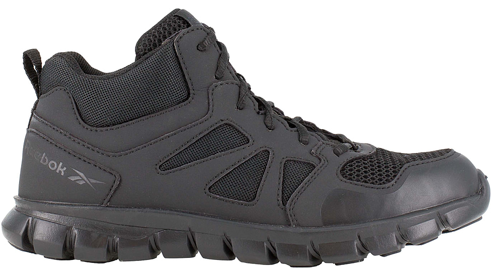 Reebok Sublite Cushion Mid, Soft Toe Tactical Boot - Womens, Black, 6.5M, RB805-Black-6.5-Female-M