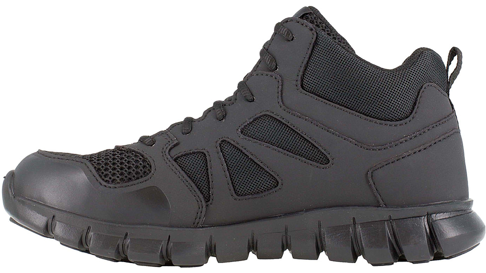 Reebok Sublite Cushion Mid, Soft Toe Tactical Boot - Womens, Black, 6.5M, RB805-Black-6.5-Female-M