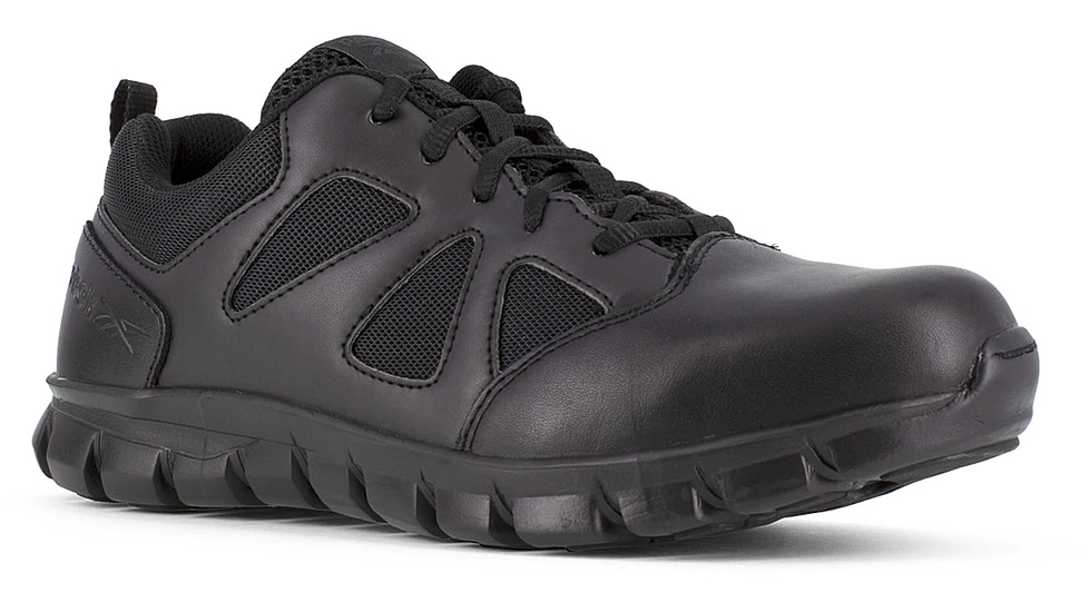 Reebok Sublite Cushion Tactical Oxford Soft Toe Work Shoes - Mens, Black, 7M, RB8105-Black-7-Male-M