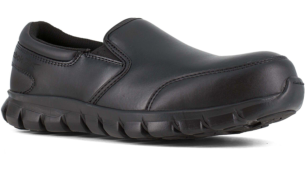 Reebok Sublite Cushion Work Athletic Oxford - Womens, Black, 8.5, Medium, 690774464124