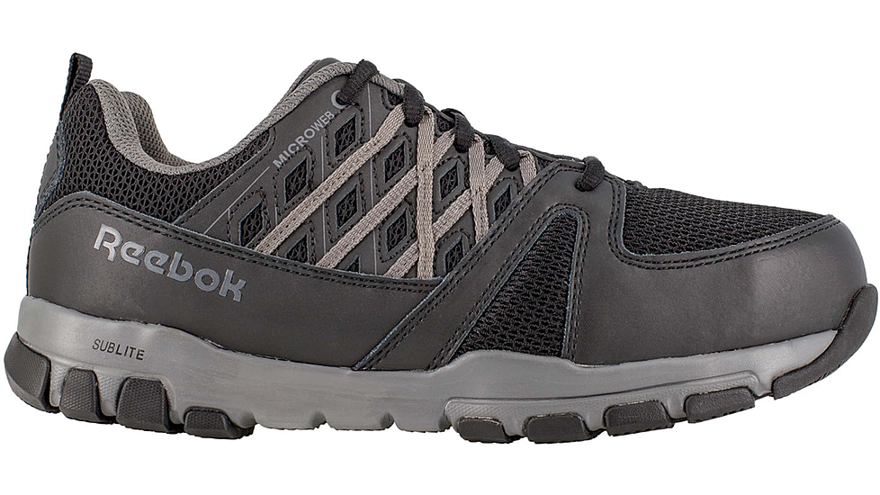 Reebok Sublite Work Athletic Oxford 4 W, Men, Black RB4016-Black-4-Mens-W