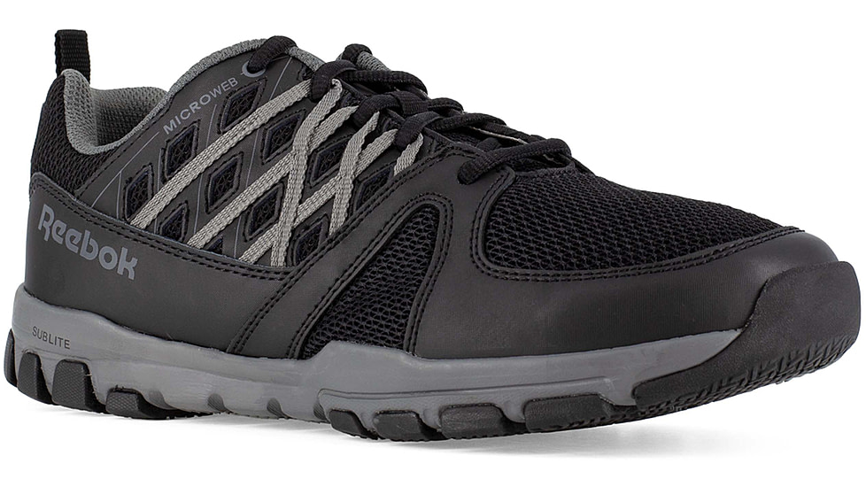 Reebok Sublite Work Athletic Oxford 6.5M, Women, Black RB415-Black-6.5-Womens-M