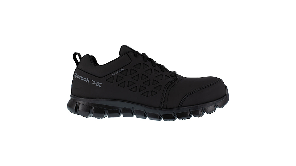 Reebok Zprint Athletic Oxford, Steel Toe Work Shoe - Mens, Medium, Black, 8.5, 690774502253