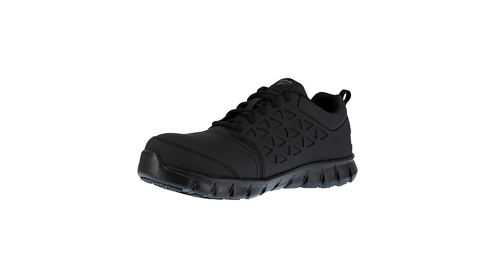 Reebok Zprint Athletic Oxford, Steel Toe Work Shoe - Mens, Medium, Black, 8.5, 690774502253