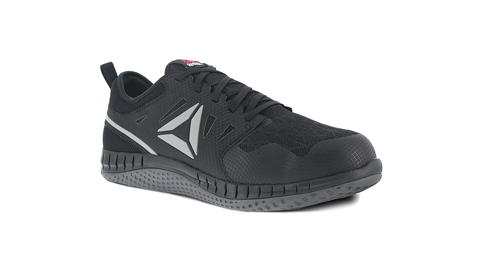 Reebok Zprint Athletic Oxford, Steel Toe Work Shoe - Mens, Medium, Black, 8.5, 690774502253
