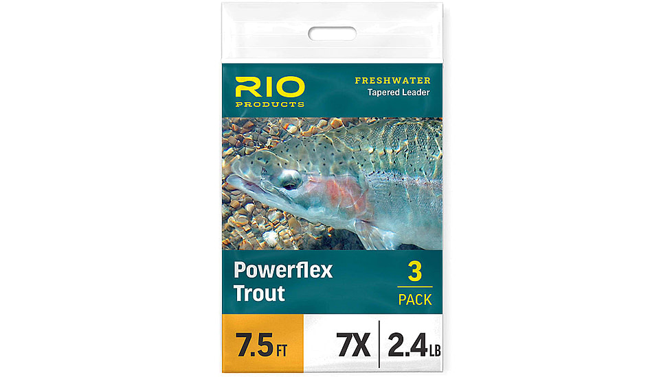 RIO Products Powerflex Trout Leader, 9ft, 3X, 3 Pack, RIO-24638