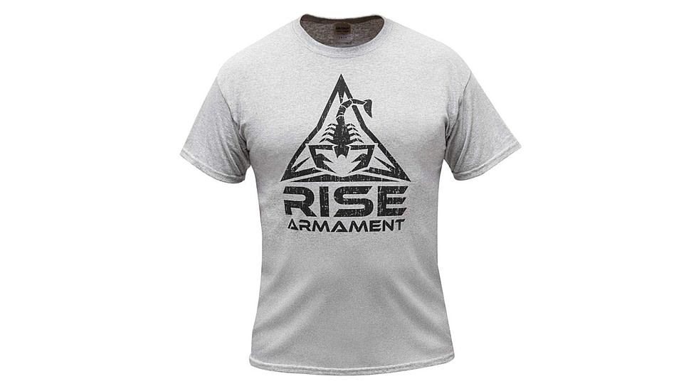 RISE Armament RISE Armament Logo T-Shirt - Mens, Gray, Large, MS-100-GRY-L