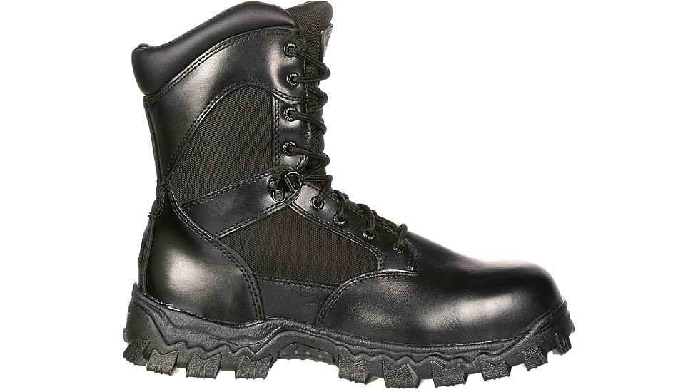 Rocky Boots Alpha Force Zipper Waterproof Public Service Boot - Mens, Black, 7.5, Medium, FQ0002173-ME-7.5