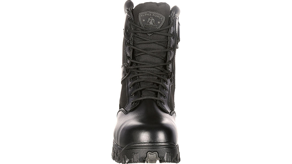 Rocky Boots Alpha Force Zipper Waterproof Public Service Boot - Mens, Black, 7.5, Medium, FQ0002173-ME-7.5