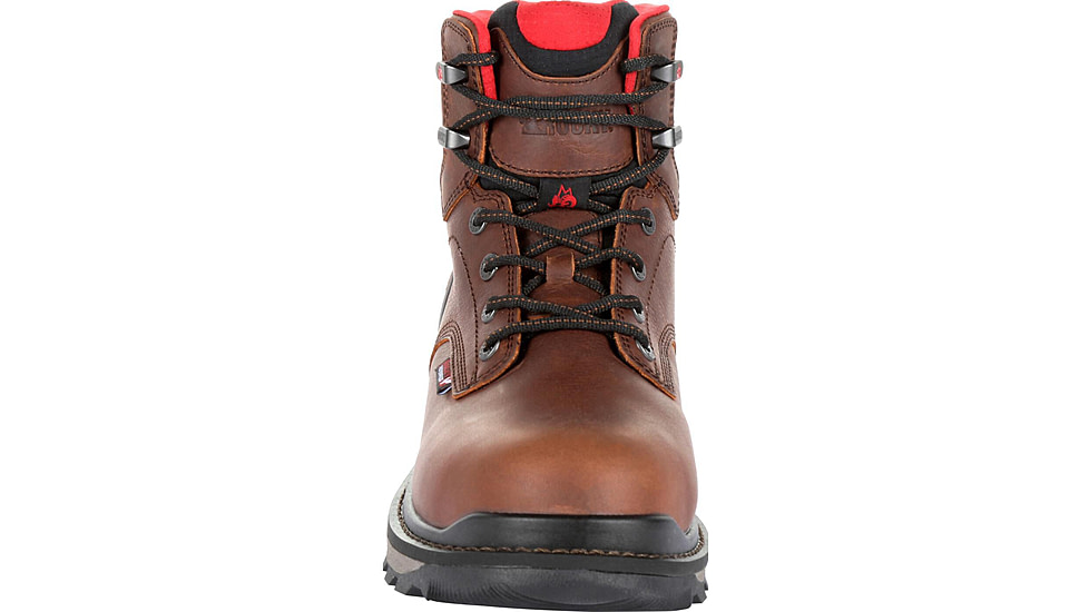 Rocky Boots Rams Horn Full-grain Leather Waterproof Composite Toe Work Boot - Men's, 10 US, Medium, Dark Brown, RKK0257-M-10