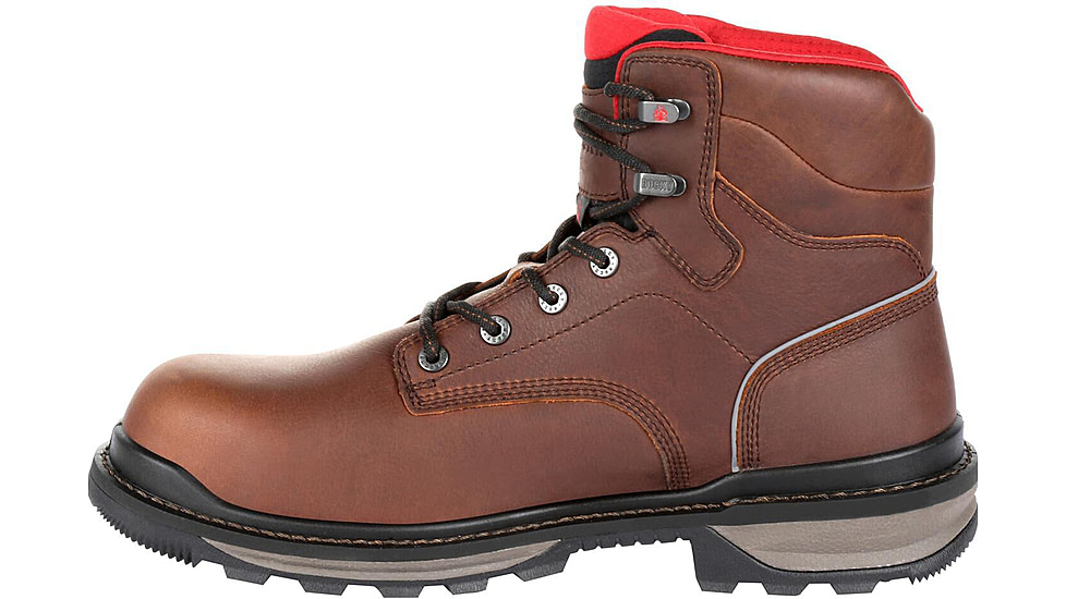 Rocky Boots Rams Horn Full-grain Leather Waterproof Composite Toe Work Boot - Men's, 10 US, Medium, Dark Brown, RKK0257-M-10