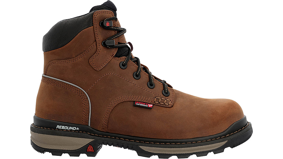 Rocky Boots Rams Horn Waterproof Composite Toe Work Boot - Mens, Crazy Horse, 12, Medium, RKK0388-M-12