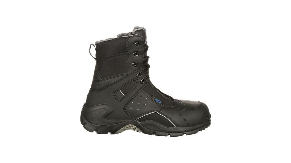 Rocky Boots 1st Med Carbon Fiber Toe Puncture-resistant Side-zip Waterproof Public Service Boot - FQ0911113BK5.5M