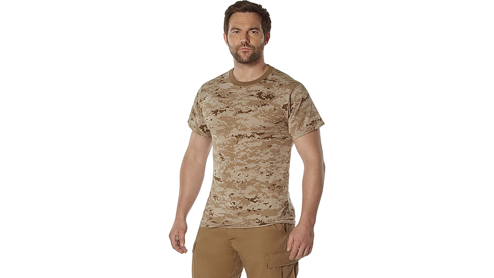 Rothco 100% Cotton Camo T-Shirt - Mens, Desert Digital Camo, Extra Large, 60565-DesertDigitalCamo-XL