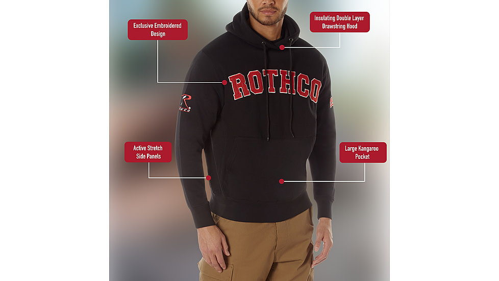 Rothco 1953 Embroidered Every Day Hoodie - Men's, Medium, 42090-M