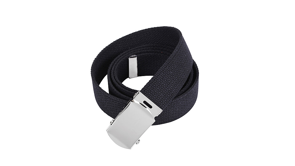 Rothco 64 Inch Military Color Web Belts, Chrome, Black, 4264-Chrome-Black