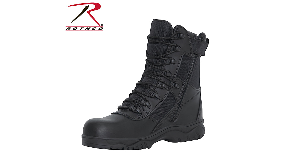 Rothco 8 Inch Forced Entry Tactical Boot With Side Zipper &amp; Composite Toe 977, 4, 5063-4