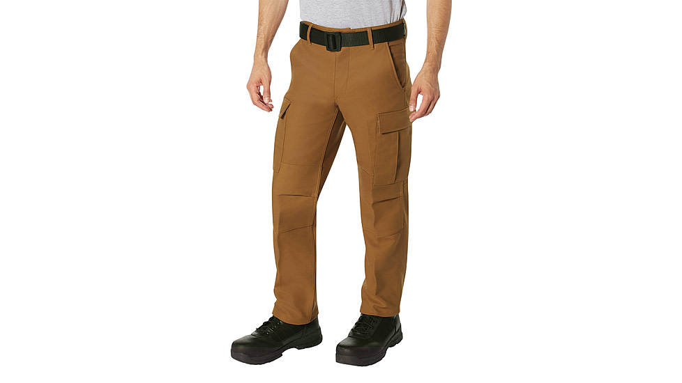 Rothco Active Flex Fleece Lined Canvas Work Pants, Work Brown, 30 Waist, 30 Inseam, 62091-WorkBrown-30Wx30L