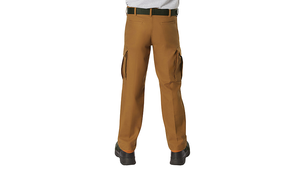Rothco Active Flex Fleece Lined Canvas Work Pants, Work Brown, 30 Waist, 30 Inseam, 62091-WorkBrown-30Wx30L