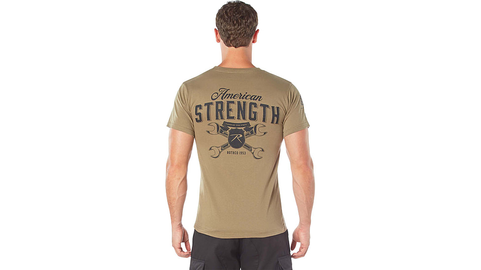 Rothco American Strength T-Shirt - Mens, Coyote Brown, Small, 18130-CoyoteBrown-S