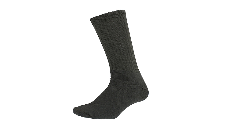 Rothco Athletic Crew Socks, Olive Drab, L, 6479-OliveDrab-L