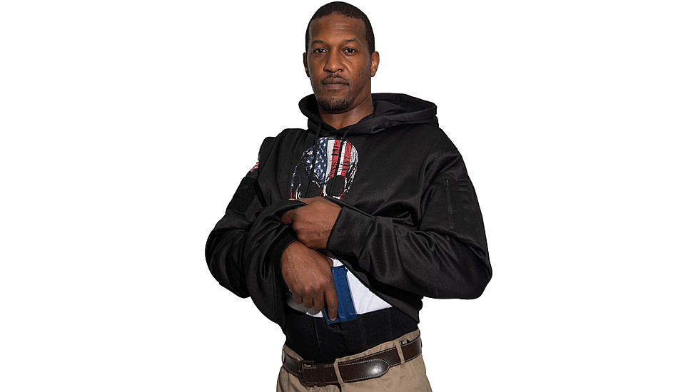 Rothco Bearded Skull Concealed Carry Hoodie - Mens, Black, Small, 52080-S