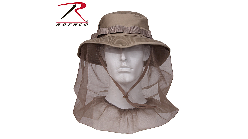 Rothco Boonie Hat With Mosquito Netting, Khaki, 8, 5583-Khaki-8