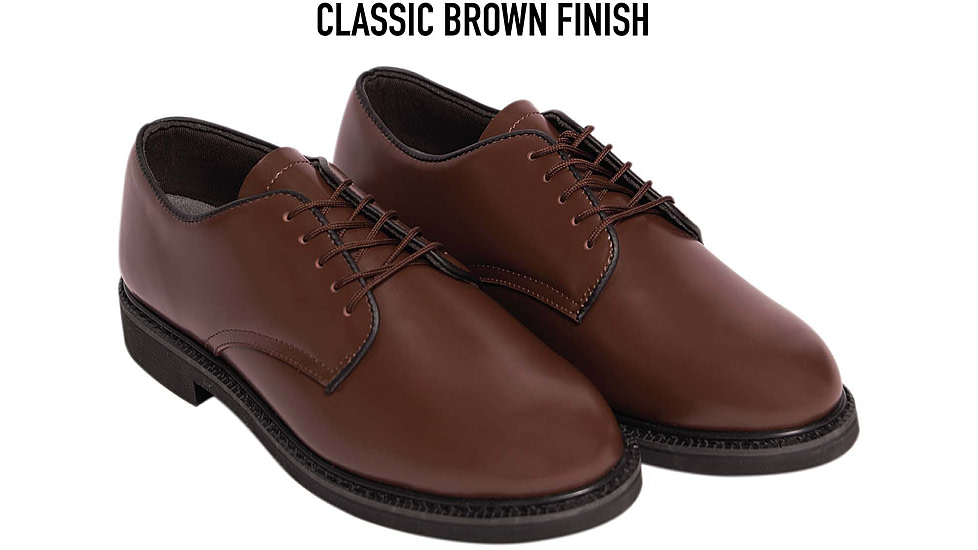 Rothco Brown Uniform Oxford Shoes - Mens, 11.5 US, Regular, 3992-Brown-11.5-Regular