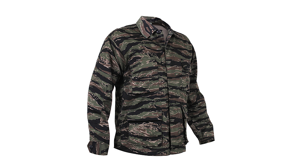 Rothco Camo BDU Shirt, Tiger Stripe Camo, M, 7990-TigerStripeCamo-M