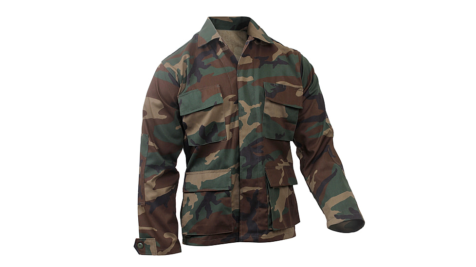 Rothco Camo BDU Shirt, Woodland Camo, M, 7940-WoodlandCamo-M