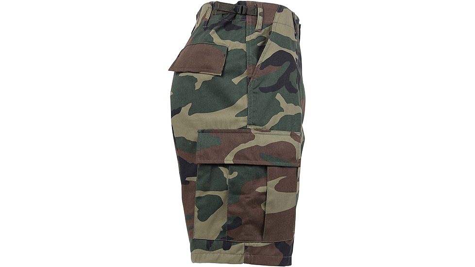 Rothco Camo BDU Shorts, Woodland Camo, Small, 65212-WoodlandCamo-S