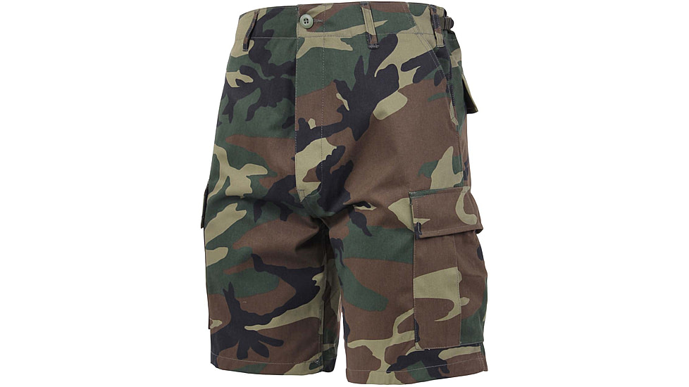 Rothco Camo BDU Shorts, Woodland Camo, Small, 65212-WoodlandCamo-S