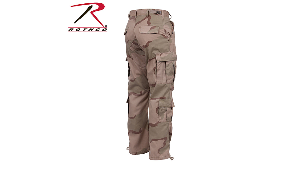 Rothco Vintage Camo Paratrooper Fatigue Pants, Woodland Camo, Small, 2586-WoodlandCamo-S